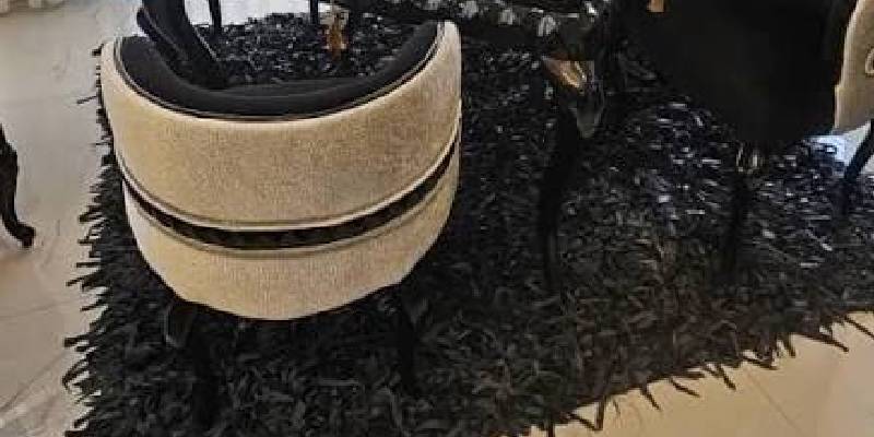 فرش چرم ریش ریش انتخابی زیبا برای فضای داخلی منزل
